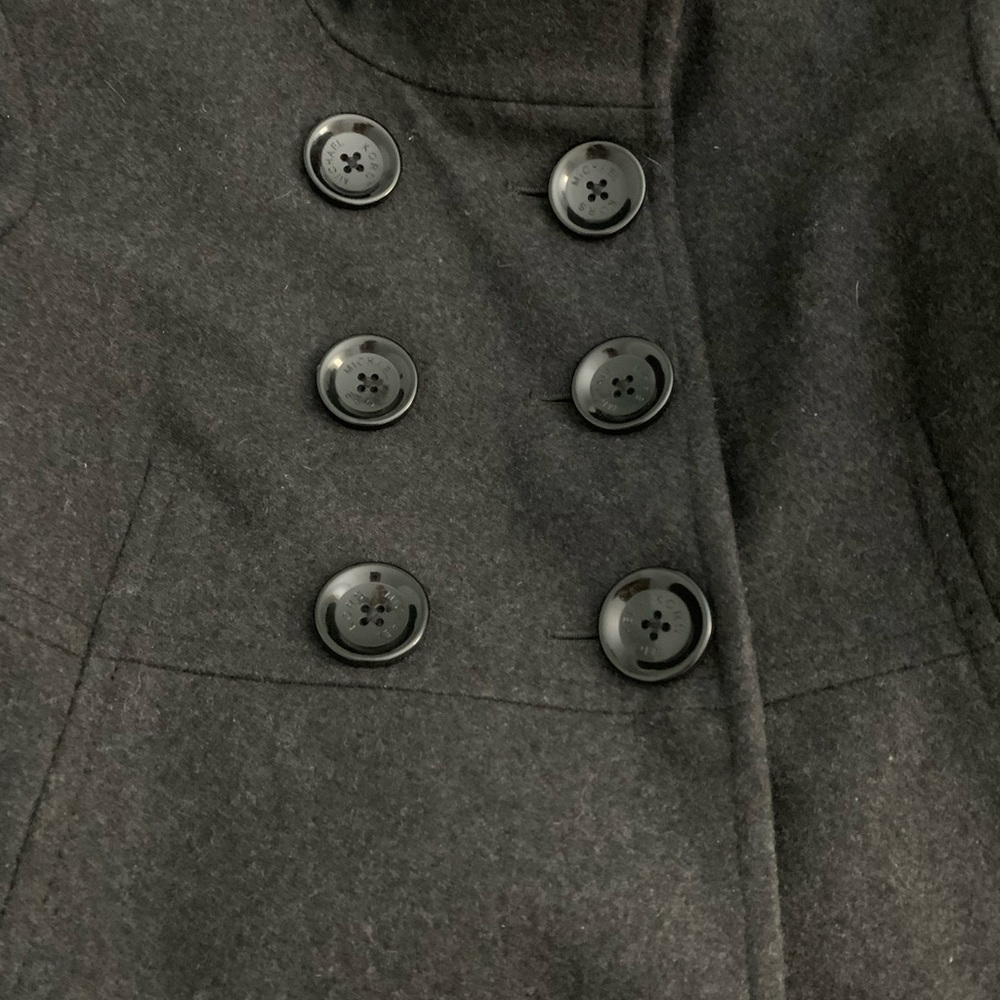 Michael Michael Kors Wool Blend Grey Button Pea Coat Size M - Picture 6 of 6